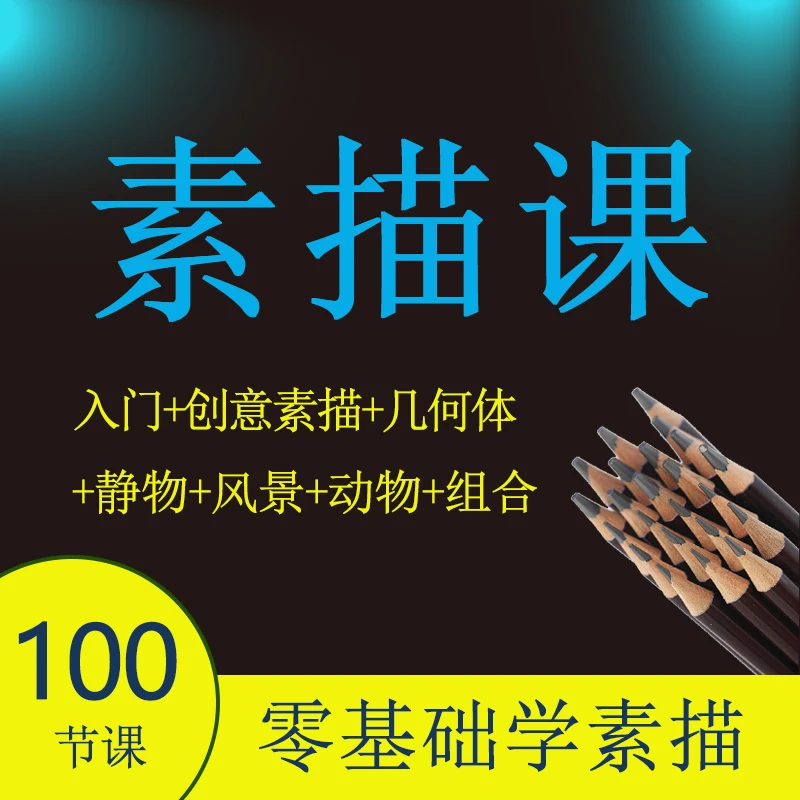 零基础学素描 绘画视频教程100节