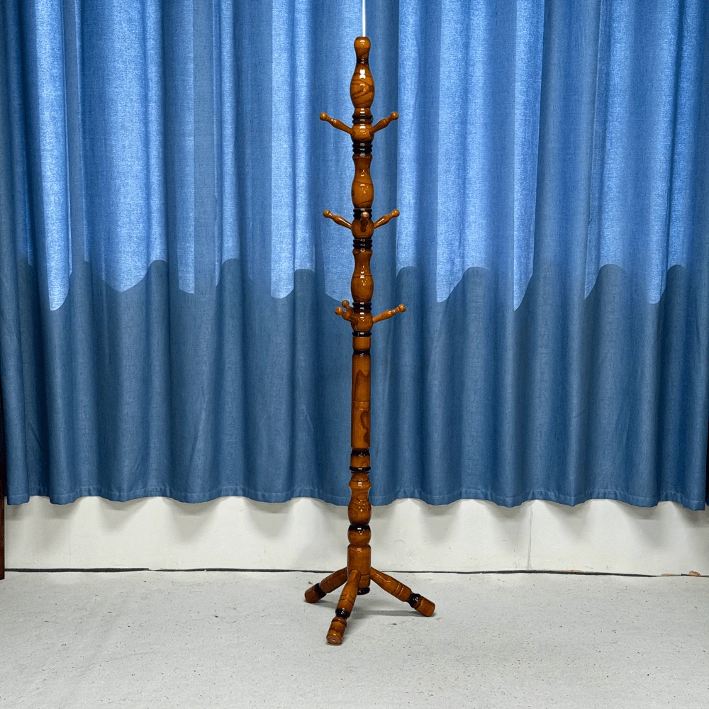 白蜡木立式挂衣架创意简约家用衣帽架 JZ551