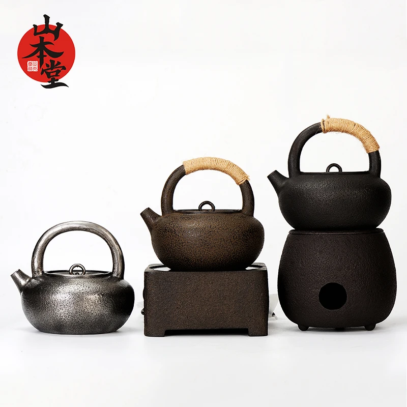 山本堂  【砂土瓶】砂铁煮茶器砂铁壶日式纯手工烧水泡茶壶煮水