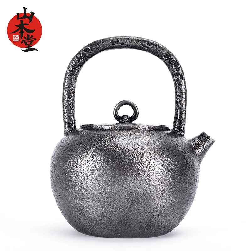 山本堂-土瓶砂铁壶纯手工无涂层煮水壶煮茶烧水砂铁壶家用茶具