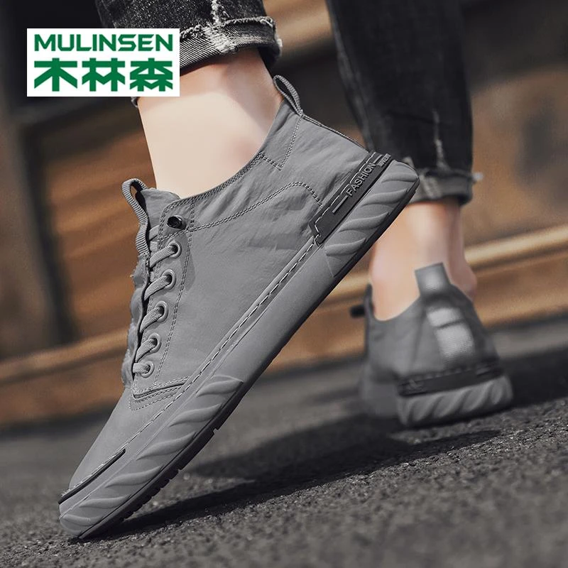 木林森冰丝老北京布鞋夏季夏季防滑一脚蹬男鞋运动休闲男士帆布鞋