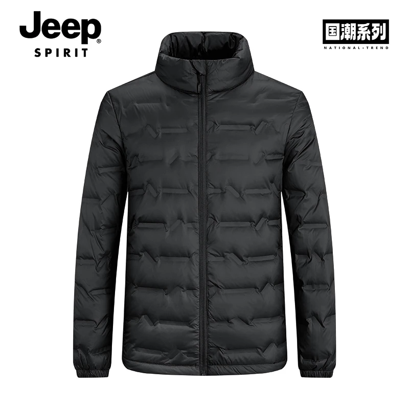 JEEPSPIRIT吉普石墨烯保暖轻薄羽绒服白鸭绒冬季大码羽绒内胆男女
