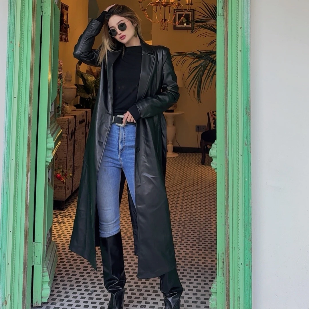 M.lisa 长款皮外套--