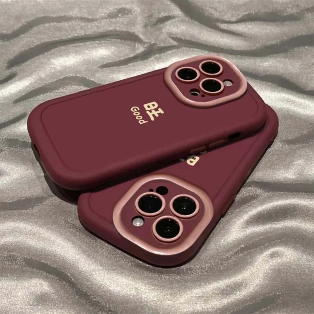 KEWU简约纯色文字旺苹果15手机壳iphone13/14promax防摔12全包11