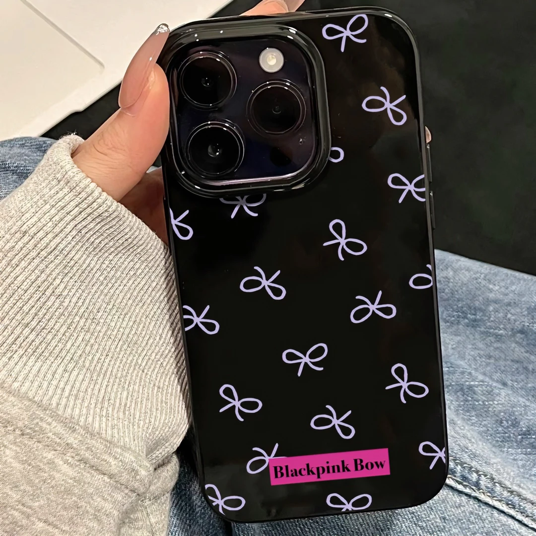 KEWUins满屏粉蝴蝶结苹果15手机壳iphone13/14promax新款12防摔11
