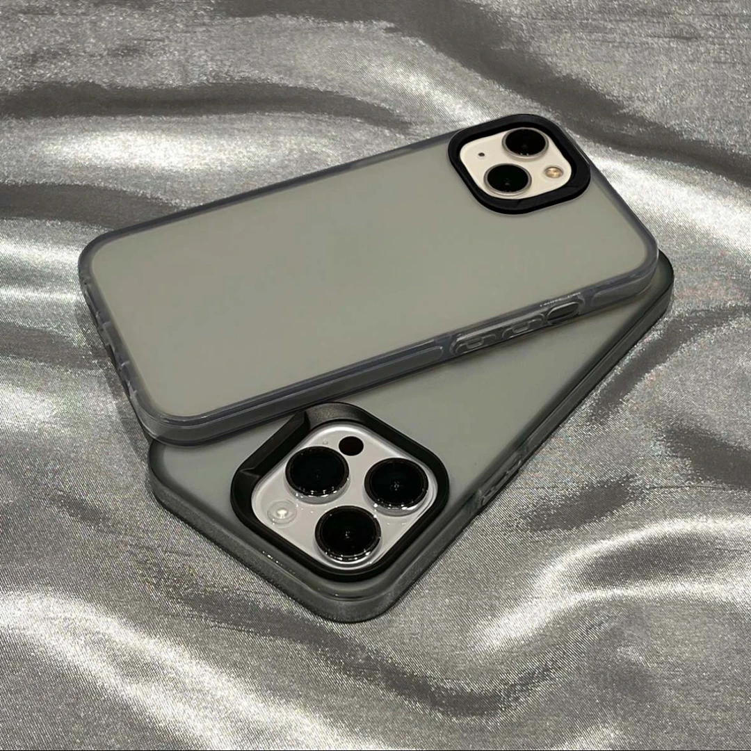 简约高级感透明磨砂苹果15手机壳iPhone13新款14Promax超薄12硅胶