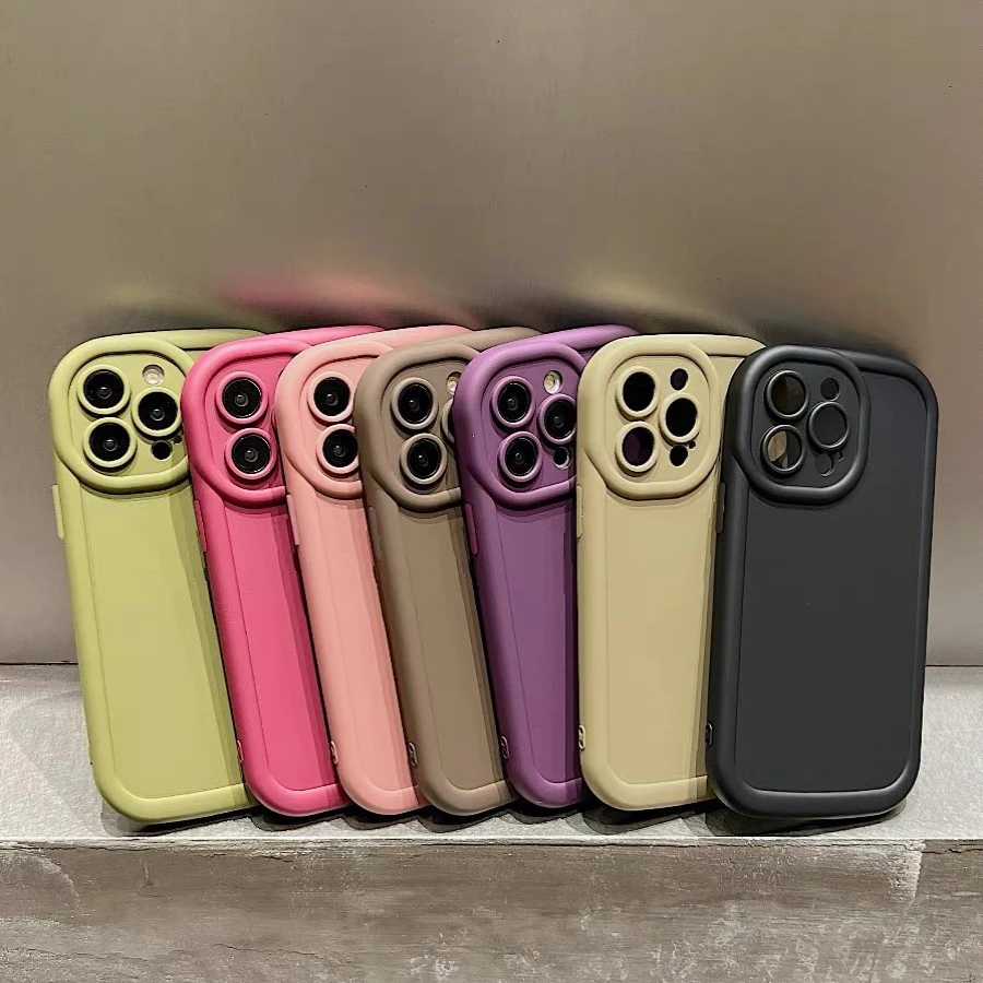 KEWU多巴胺风纯色苹果15手机壳iphone13/14promax高级感12防摔11