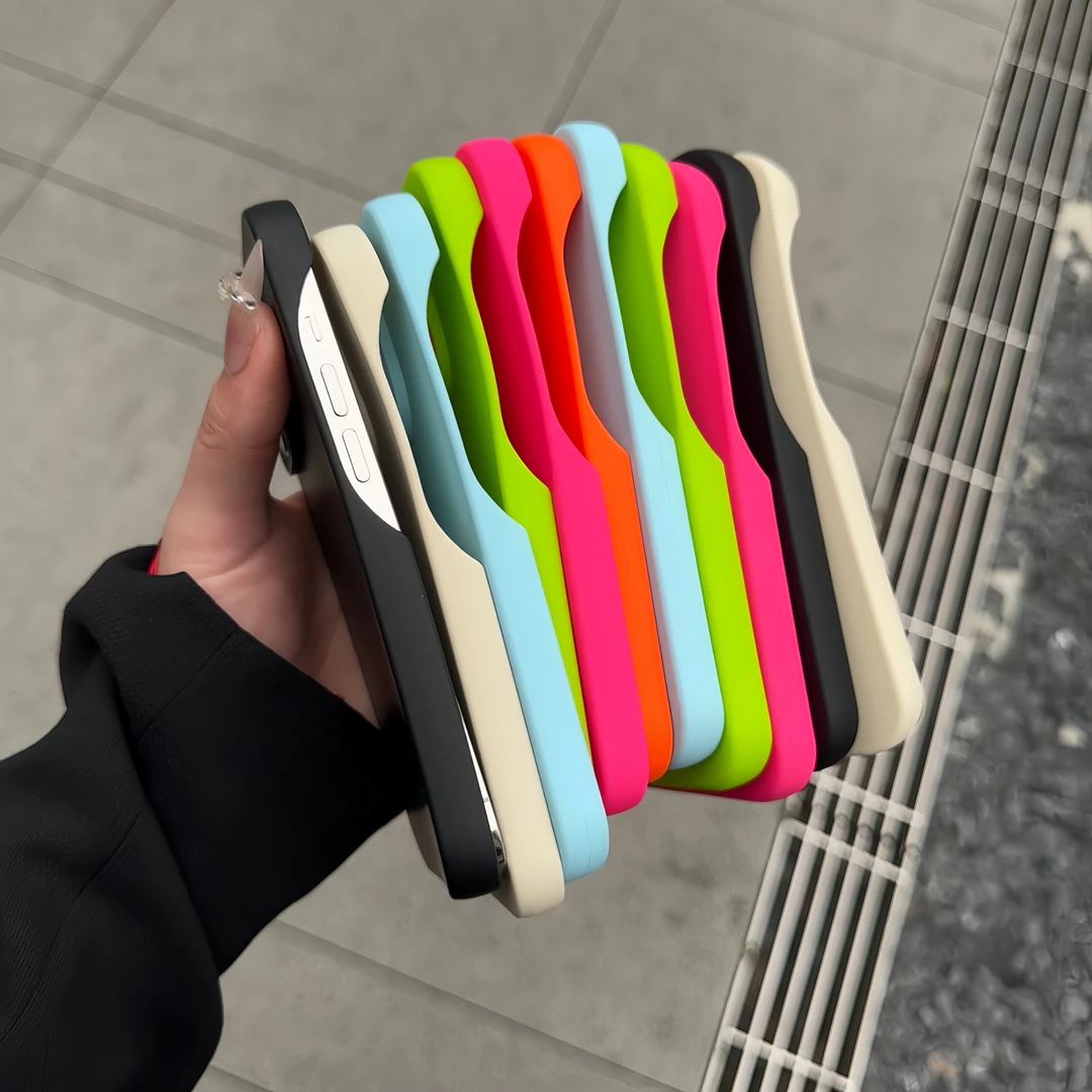 磨砂硅胶大孔适用iPhone15promax苹果14手机壳12/13新款11男女套