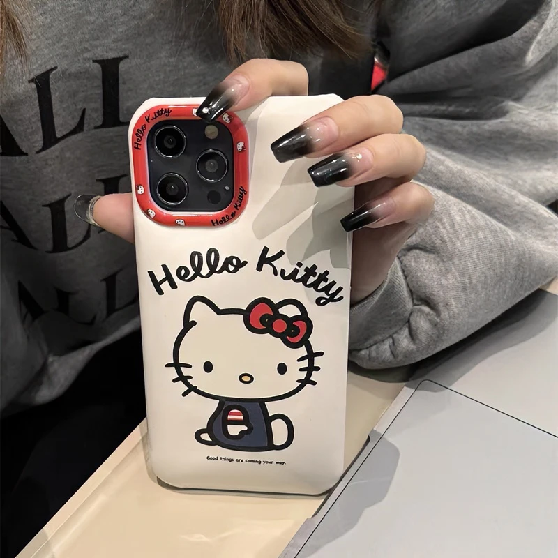 KEWU卡通可爱KT猫面包壳苹果15手机壳iphone13/14promax防摔12/11