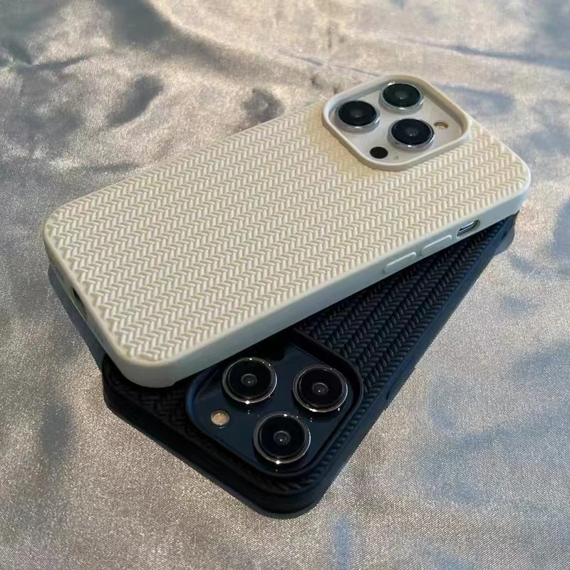 KEWU针织纹路苹果15手机壳iphone13/14promax高级12编织磨砂11女x