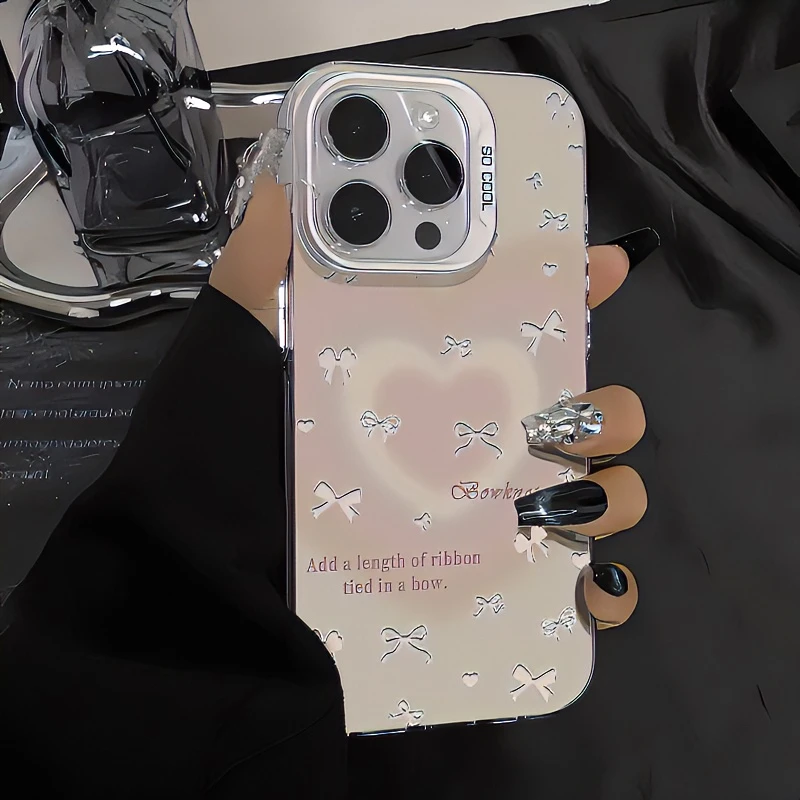 KEWU渐变爱心蝴蝶结iphone15promax/13苹果14手机壳vivo华为oppo