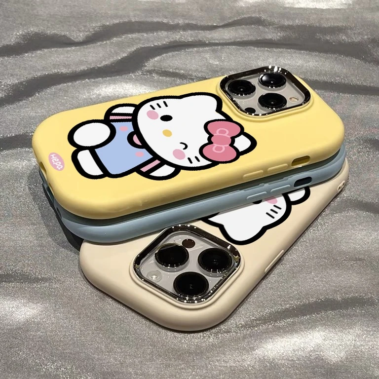 KEWU马克龙卡通KT猫苹果15手机壳iphone13/14promax肤感12可爱11