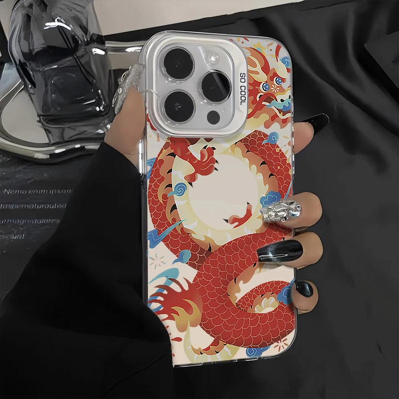 五爪龙年新年款苹果华为iPhone15/14promax手机壳13/12荣耀元气壳