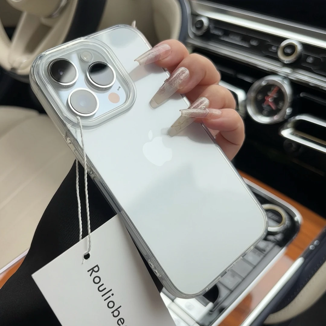 KEWU轻奢透明大孔适用苹果16/15手机壳iPhone14promax全包13/12