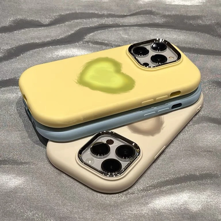 KEWU肤感马克龙晕染爱心苹果15手机壳iphone13/14promax高级12女x