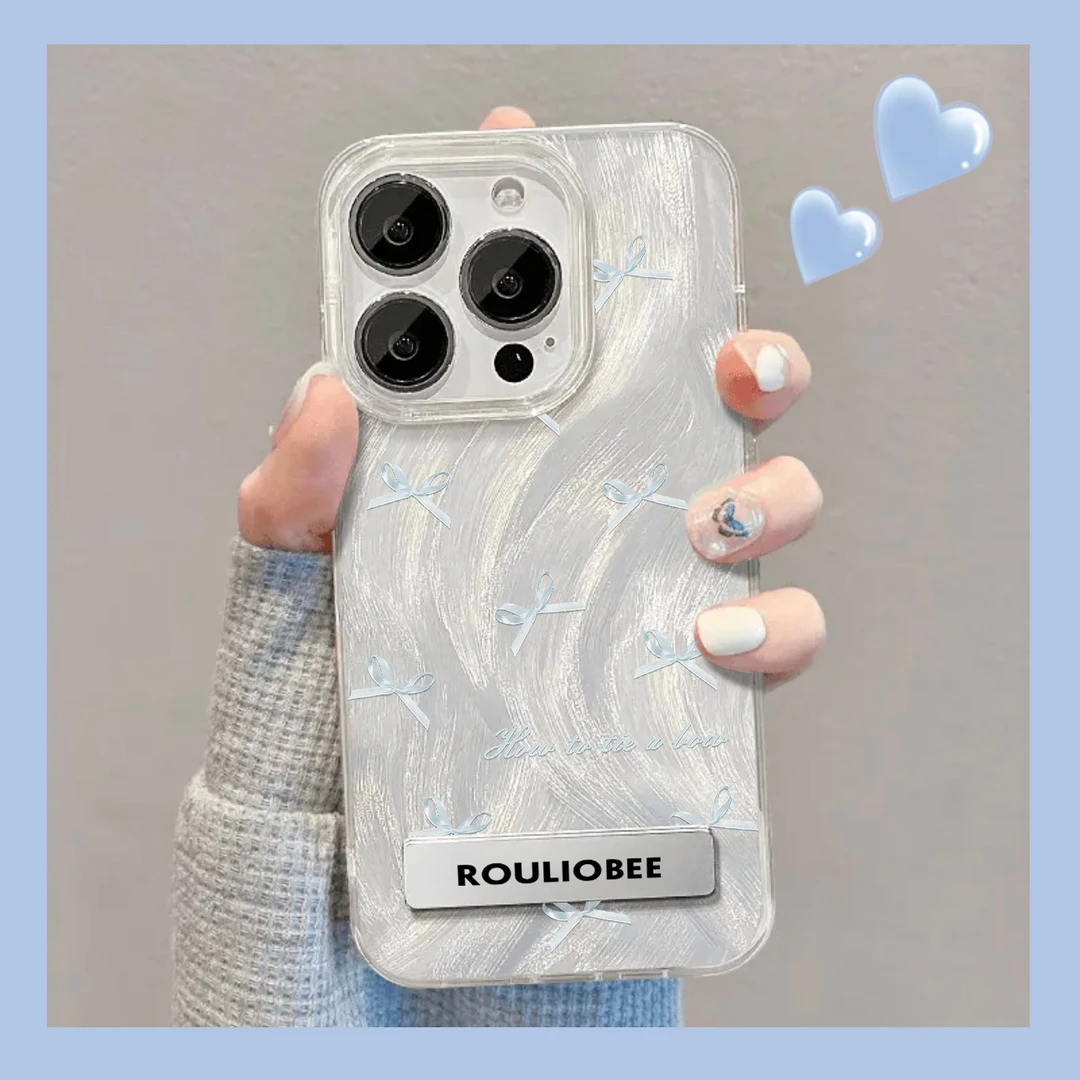 KEWU金属支架蝴蝶结华为小米苹果15手机壳iPhone14Promax13/12女