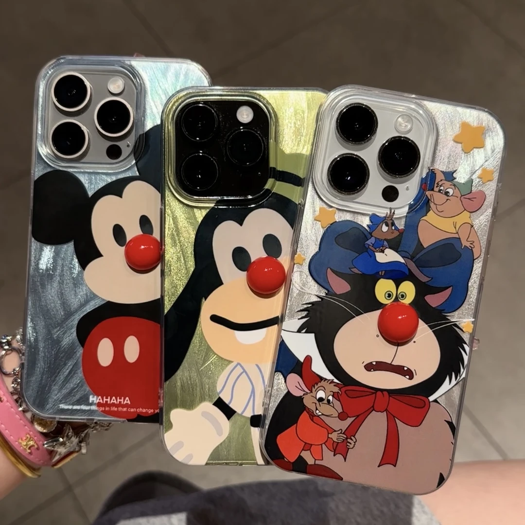 路西法猫咪红鼻子适用苹果15/14/13羽纱手机壳华为vivo小米oppo套