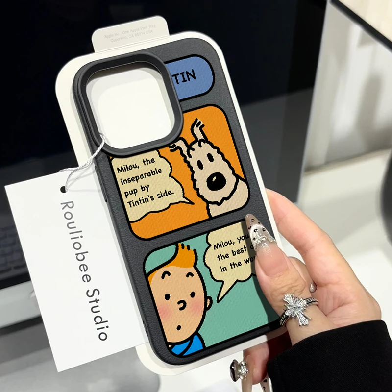 KEWU咪鲁修狗对话荔枝纹适用iphone15/16pro手机壳苹果14/13/12