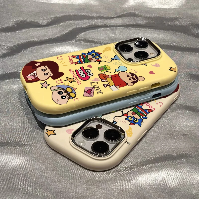 KEWU涂鸦卡通小新苹果15手机壳iphone13/14promax肤感壳12防摔11