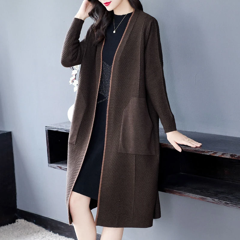 针织开衫胖MMV领外套MY2787