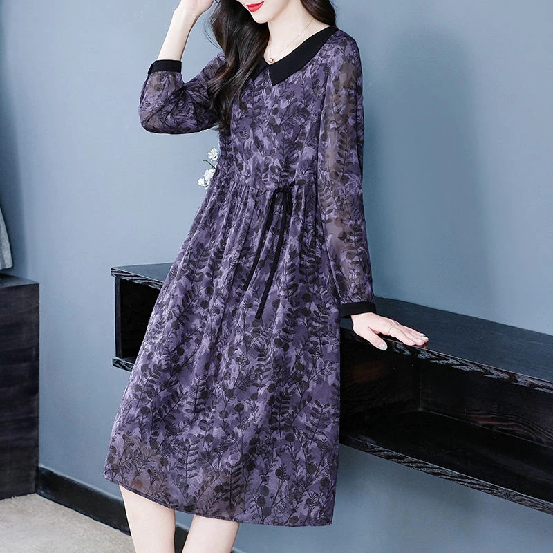 撞色连衣裙230898