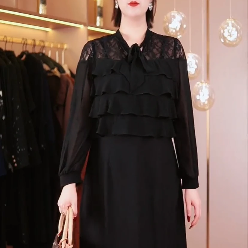 春装连衣裙长袖高级裙子ZB5013