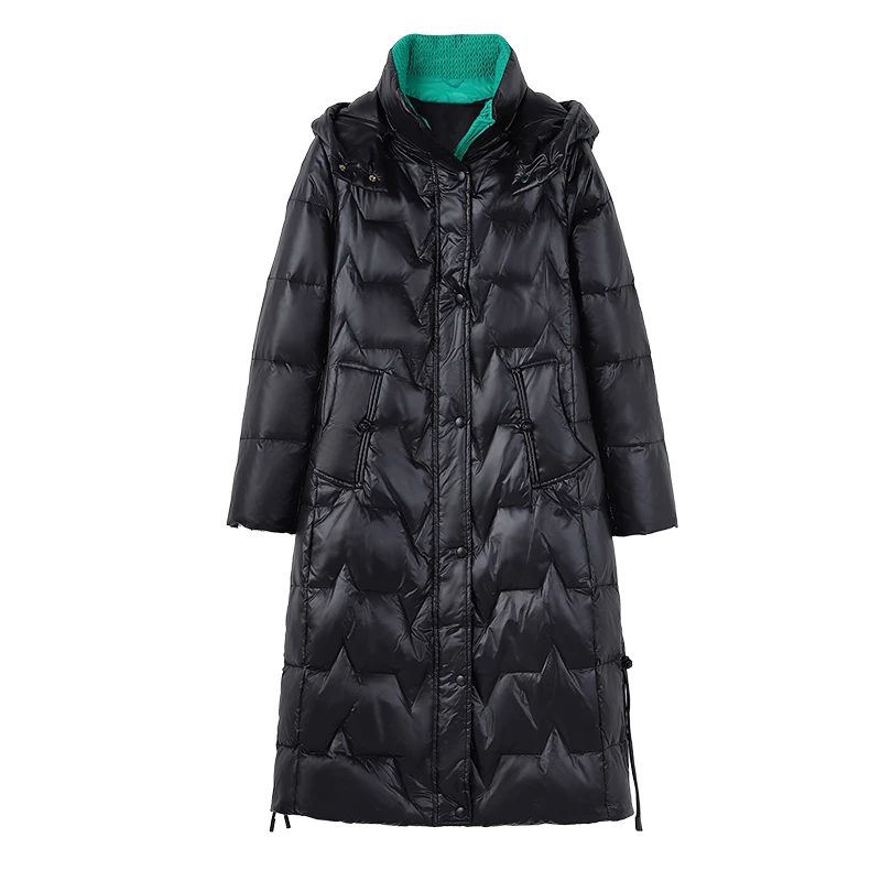 高端保暖防寒防风长款羽绒服23D02