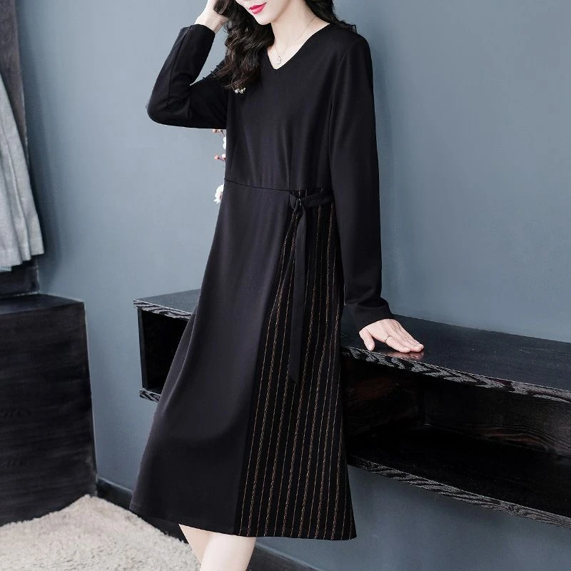 长袖a字连衣裙229523