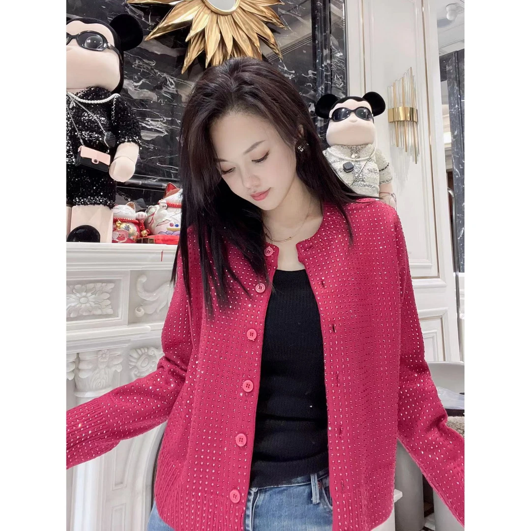 【包嫂】毛衣毛线衫女装秋冬2023新款外搭MK外套网红ins