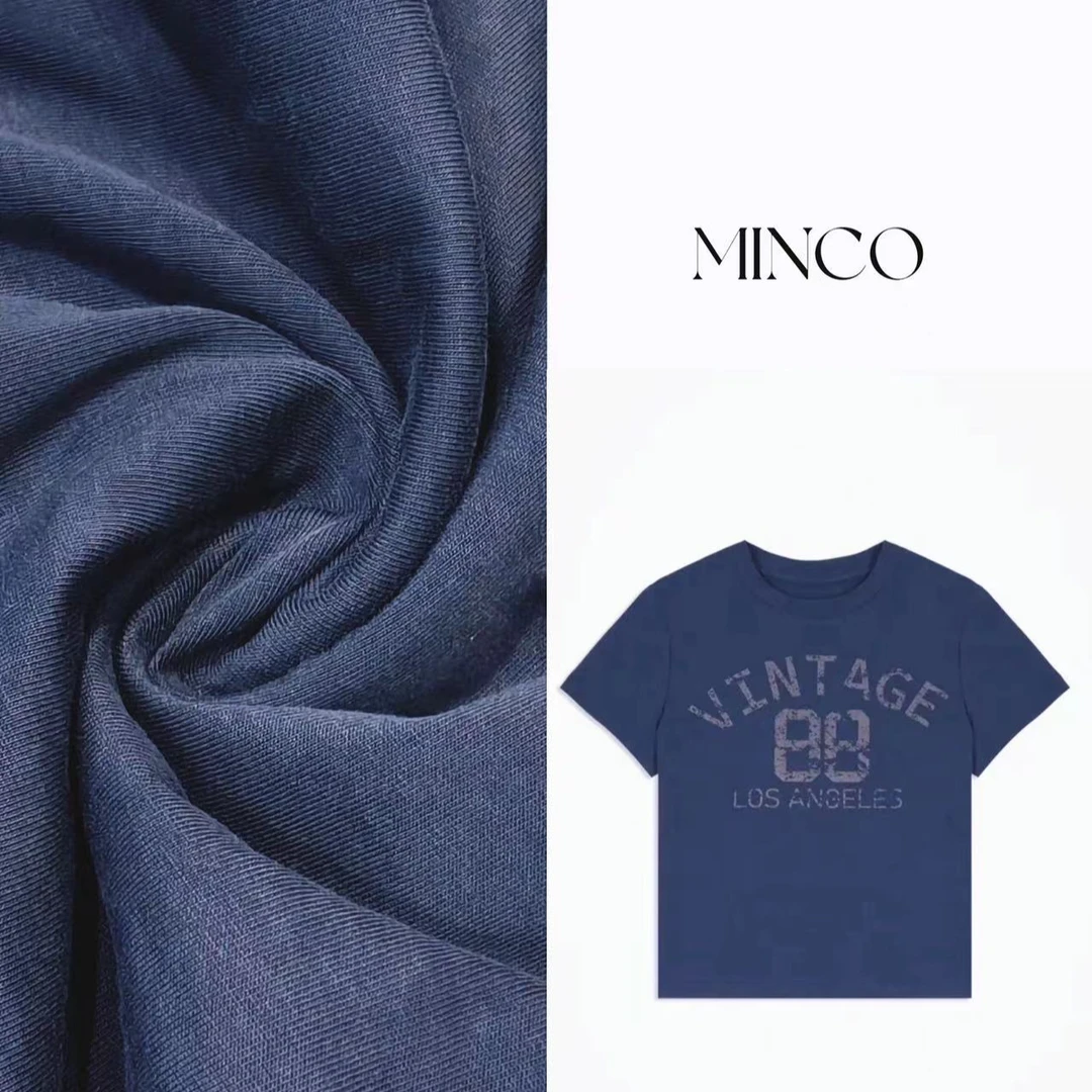MINCO 茗蔻 │“浪漫印象“美式做旧字母印花夏季休闲T恤百搭户外