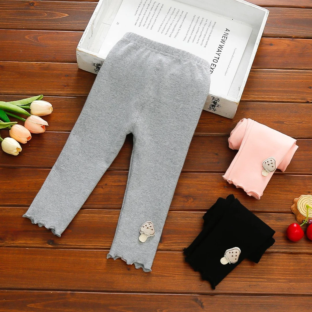 女童薄款打底裤春秋a类高腰女宝宝棉弹力长裤外穿加绒裤子0-5岁