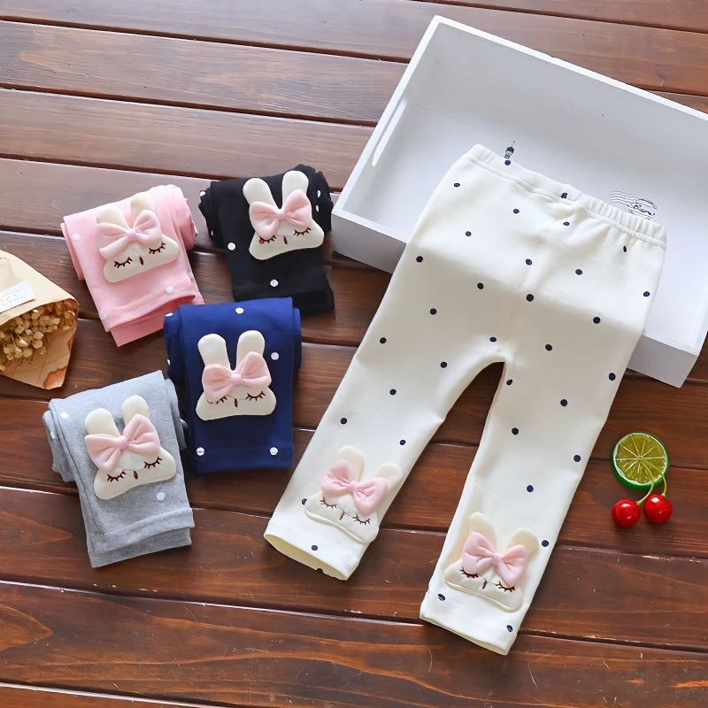 春秋季女童A类棉质长裤宝宝婴儿外穿打底裤高腰潮裤子0-5岁加绒