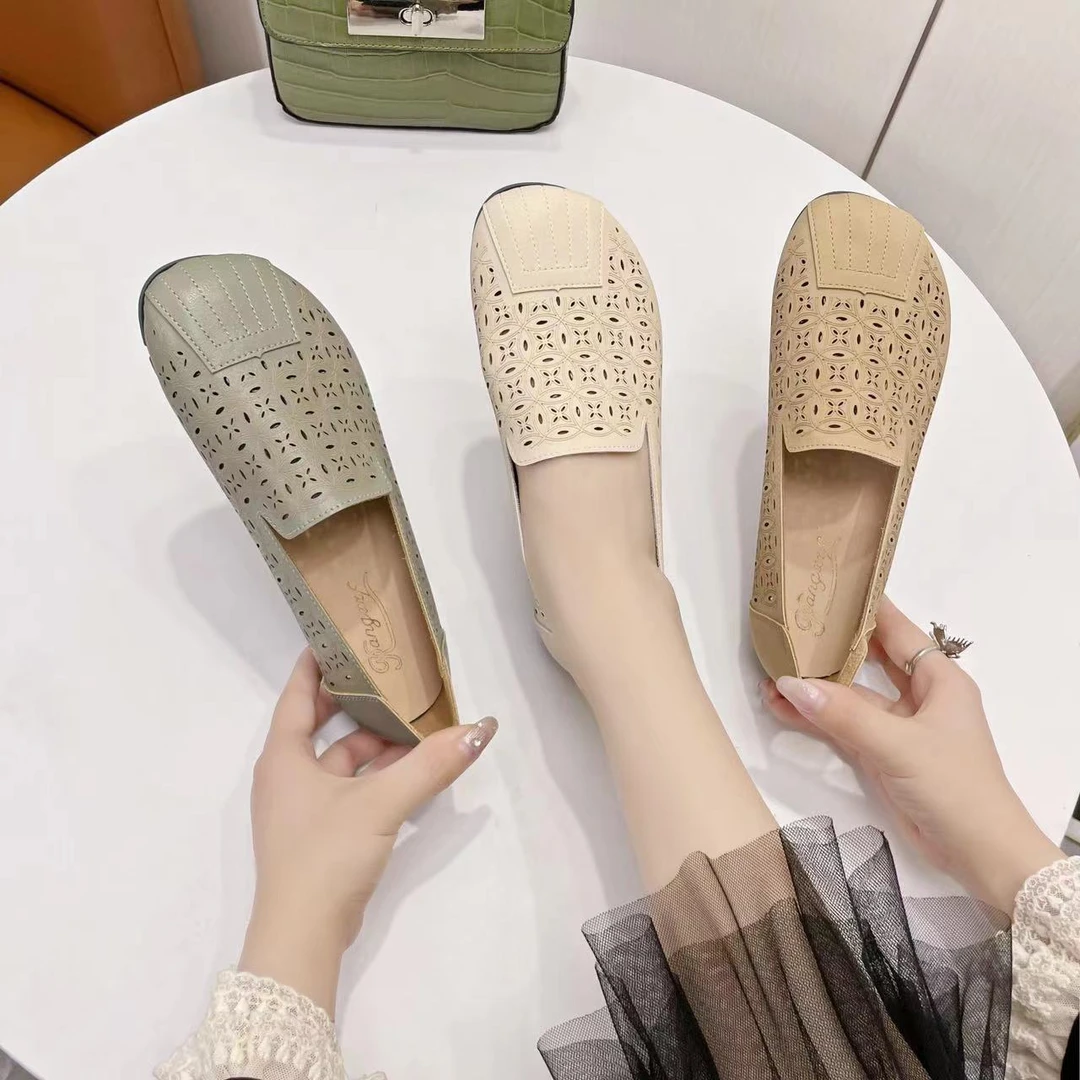 KAMANZHE/卡曼哲2024新款软底软面舒适时尚百搭透气豆豆鞋