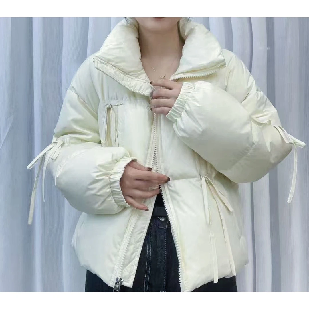 小个子秋冬韩版减龄蝴蝶结绑带设计感时尚简约百搭外套8581#0.1