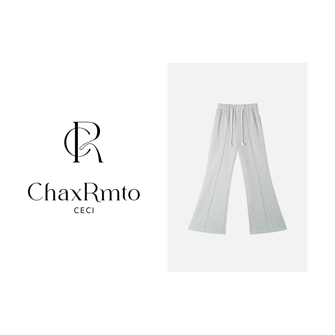 ChaxRmto斯斯 2025春季时尚休闲裤百搭通勤直筒阔腿裤 SC1C2858