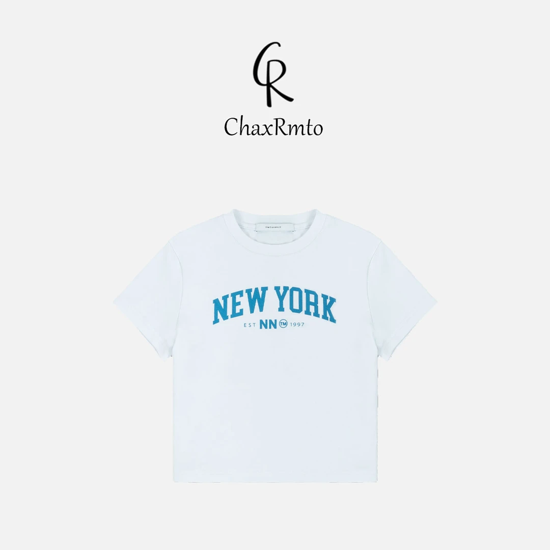 ChaxRmto斯斯 夏季时尚圆领半袖百搭舒适休闲短袖T恤 SC1B0901