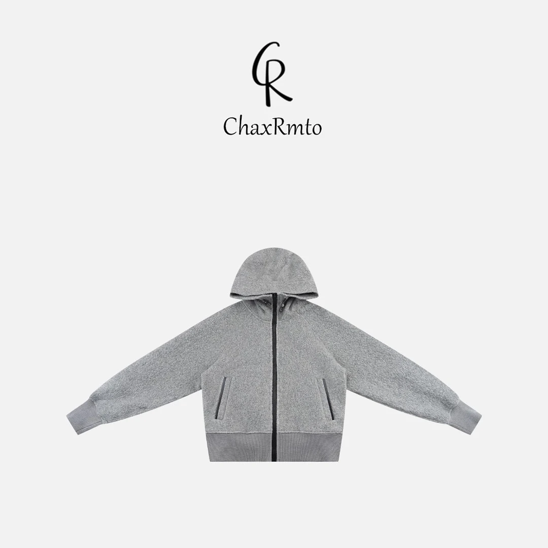 ChaxRmto斯斯 春秋款时尚连帽上衣百搭纯色通勤外套 SC1D3119