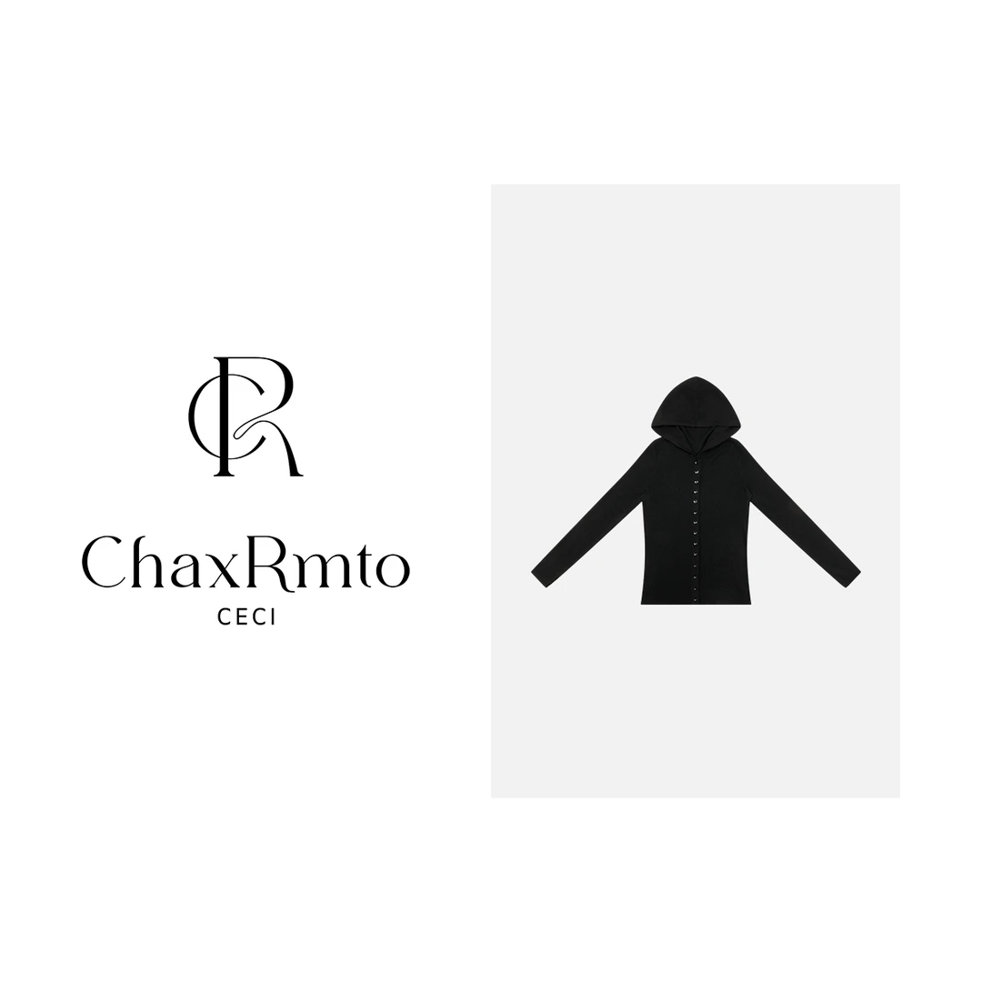 ChaxRmto斯斯 春秋时尚百搭开领上衣单排扣长袖针织衫 SC1C2634