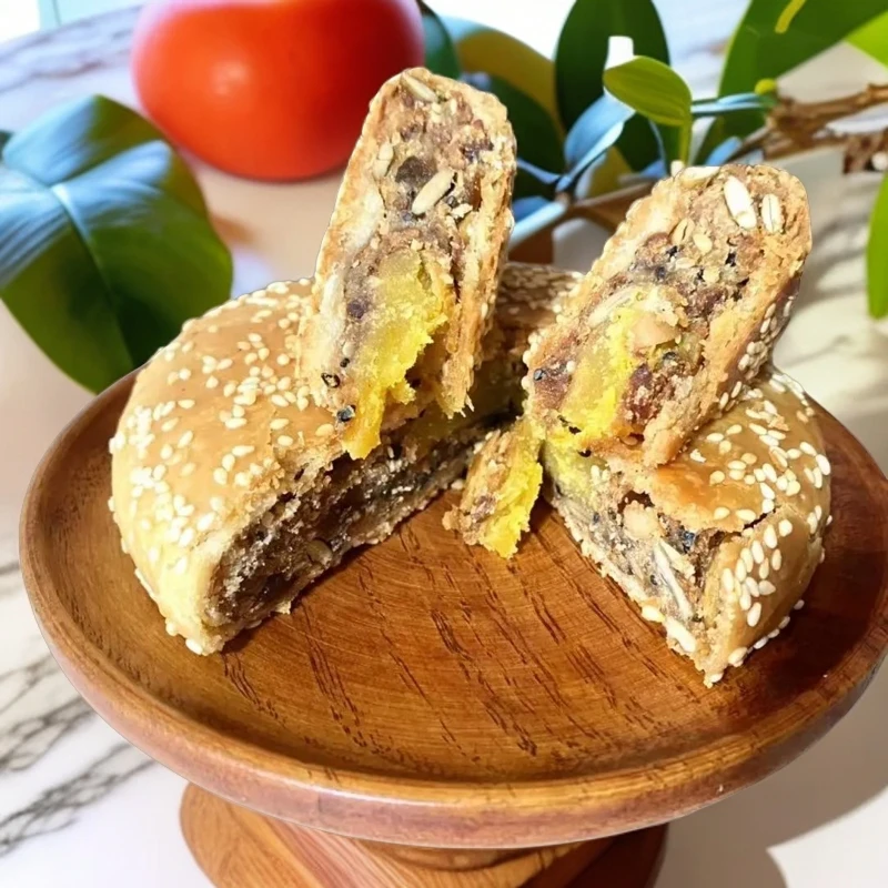 温州家乡特产正宗桥墩芝麻大制作散装五仁鲜肉蛋黄零食酥脆皮手工