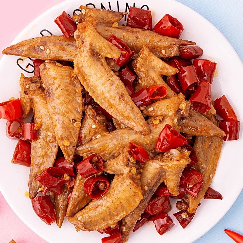 【谭八爷】香辣鸡翅尖120g网红零食看球夜宵软糯入味解馋食品即食SC