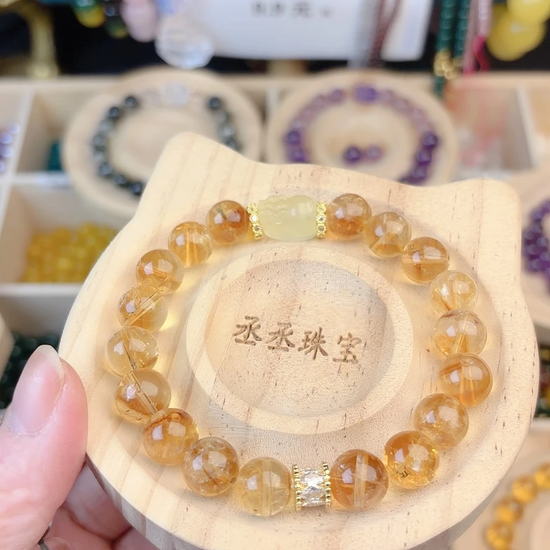 水晶手链合金黄塔金卡10