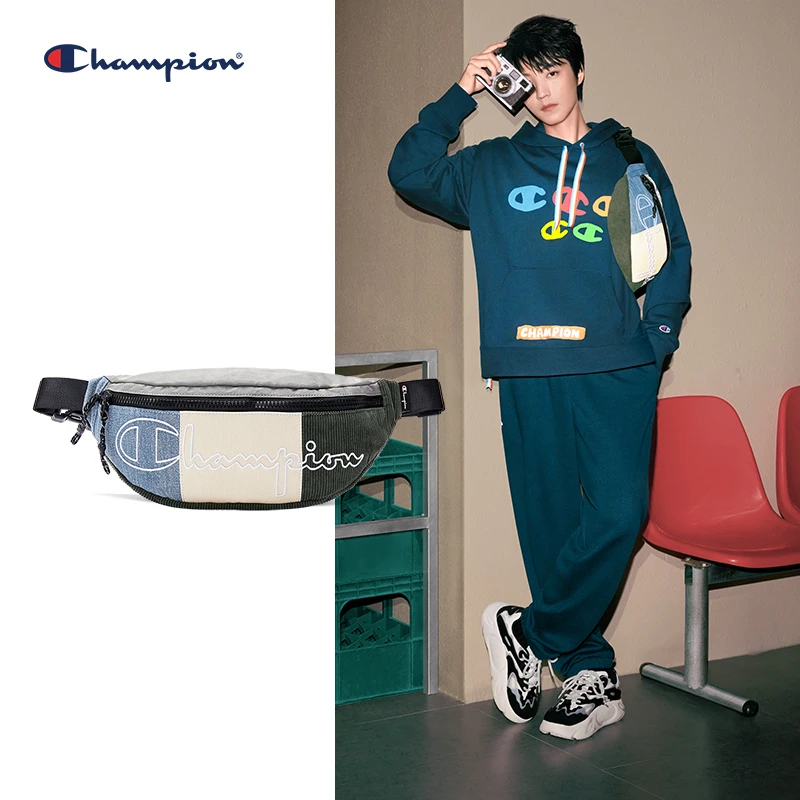 【王俊凯同款】Champion饺子包斜挎包运动胸包刺绣撞色腰包23FWP39