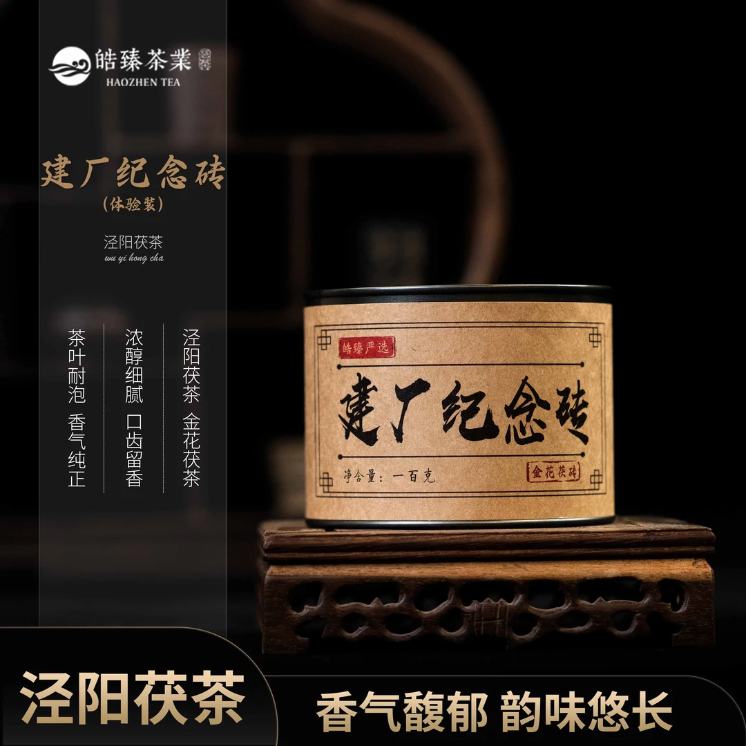 【皓臻严选】2013年永兴泰建厂纪念砖100g 金花茯茶 传承泾阳茯砖茶
