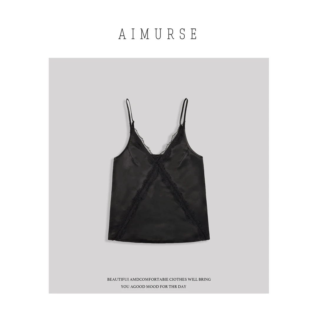 徐达琳 法式蕾丝背心吊带简约百搭时尚内搭上衣女LD0320