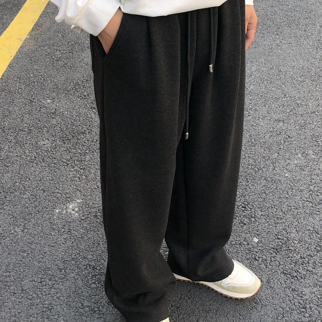 醋酸垂感男士休闲裤运动百搭时尚宽松潮流