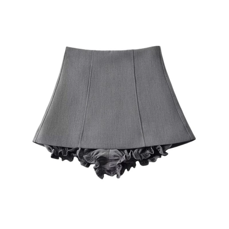 小众设计高腰半身裙女性感辣妹修身花苞防走光A字包臀裙裤夏季