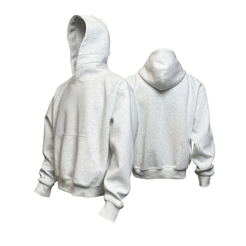 fdsihtm重磅短款卫衣男款秋冬季潮牌硬挺美式boxy连帽衫高街外套