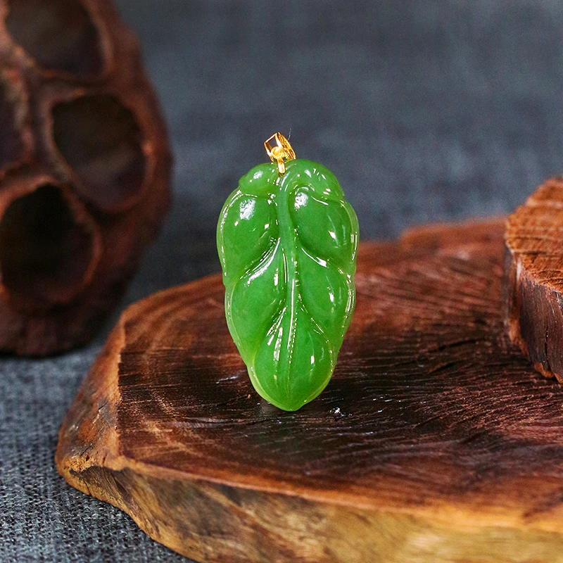 ［非藏大珠宝家］和田玉吊坠叶子【8779D】