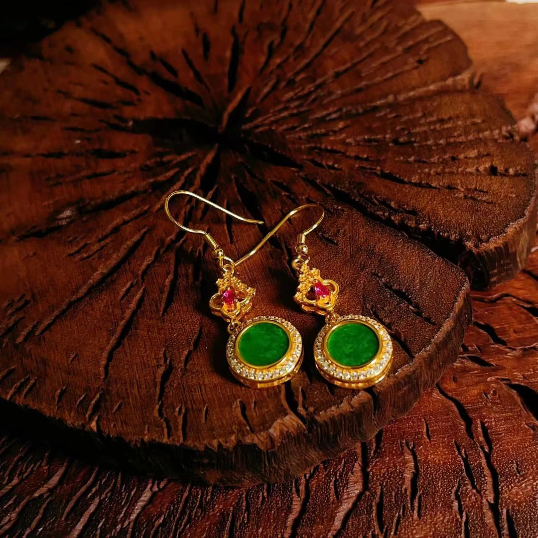 [非藏大珠宝家]翡翠耳环【5709RE】