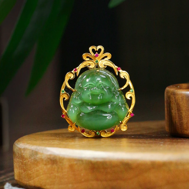 [非藏大珠宝家] 和田玉吊坠佛公吊坠【8056AX】